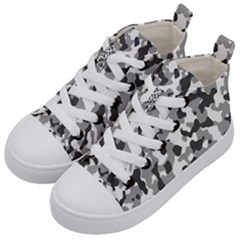 Camouflage Gris/blanc Kids  Mid-top Canvas Sneakers by kcreatif
