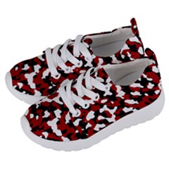 Camouflage Rouge Kids  Lightweight Sports Shoes by kcreatif