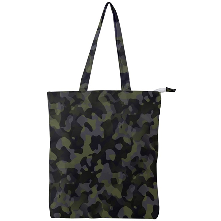 Camouflage Vert Double Zip Up Tote Bag