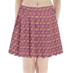 Geometric Groovy Pattern Pleated Mini Skirt by designsbymallika