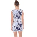 Folk floral pattern. Flowers print. Lace Up Front Bodycon Dress View2