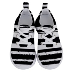 Bandes Abstrait Blanc/noir Running Shoes by kcreatif