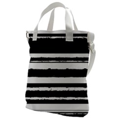 Bandes Abstrait Blanc/noir Canvas Messenger Bag by kcreatif