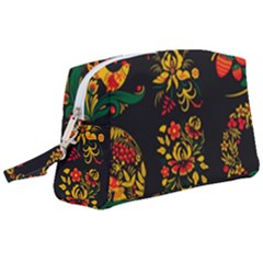 Hohloma Ornament Wristlet Pouch Bag (large) by goljakoff