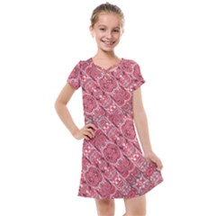 Fancy Ornament Pattern Design Kids  Cross Web Dress by dflcprintsclothing