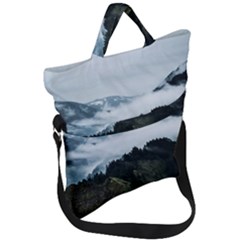 Green Mountain Fold Over Handle Tote Bag by goljakoff