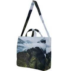 Green Mountain Square Shoulder Tote Bag by goljakoff