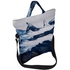 Whales Peak Fold Over Handle Tote Bag by goljakoff