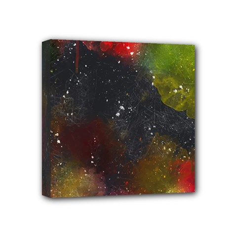 Abstract Paint Drops Mini Canvas 4  X 4  (stretched) by goljakoff