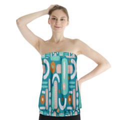 Abstract Shapes Strapless Top by SychEva