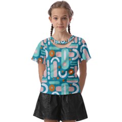 Abstract Shapes Kids  Front Cut Tee by SychEva