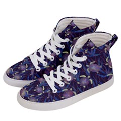 Turtles Swim In The Water Among The Plants Men s Hi-top Skate Sneakers by SychEva