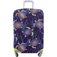 Turtles Swim In The Water Among The Plants Luggage Cover (large) by SychEva