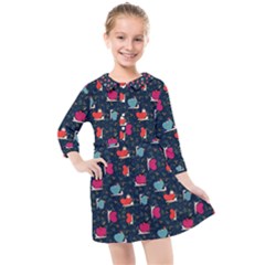 D52f0637-744d-4ef4-ba98-88c2841689d2 Kids  Quarter Sleeve Shirt Dress by SychEva