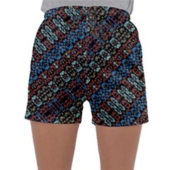 Multicolored Mosaic Print Pattern Sleepwear Shorts by dflcprintsclothing