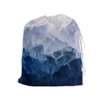 Blue ice mountain Drawstring Pouch (XL)