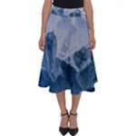Blue ice mountain Perfect Length Midi Skirt