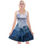 Blue ice mountain Reversible Velvet Sleeveless Dress