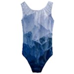 Blue ice mountain Kids  Cut-Out Back One Piece Swimsuit