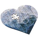 Blue ice mountain Wooden Puzzle Heart View3