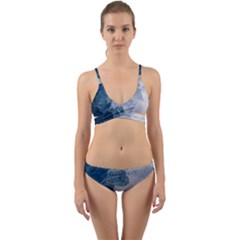 Storm Blue Ocean Wrap Around Bikini Set by goljakoff