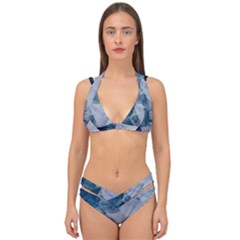 Storm Blue Ocean Double Strap Halter Bikini Set by goljakoff