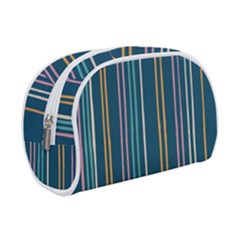 Multicolored Stripes On Blue Make Up Case (small) by SychEva