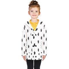 Vampire Hand Motif Graphic Print Pattern Kids  Double Breasted Button Coat by dflcprintsclothing