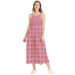 Circles On Pink Boho Sleeveless Summer Dress by JustToWear