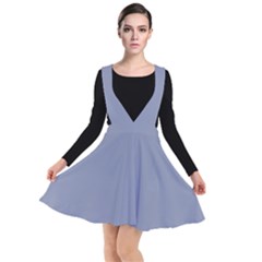 Cool Grey Plunge Pinafore Dress by FabChoice