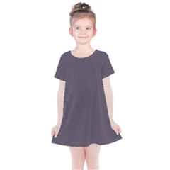 Graphite Grey Kids  Simple Cotton Dress by FabChoice