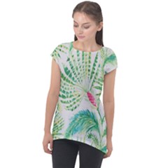  Palm Trees By Traci K Cap Sleeve High Low Top by tracikcollection
