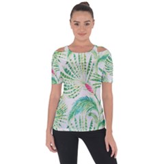  Palm Trees By Traci K Shoulder Cut Out Short Sleeve Top by tracikcollection