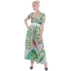  Palm Trees By Traci K Button Up Short Sleeve Maxi Dress by tracikcollection