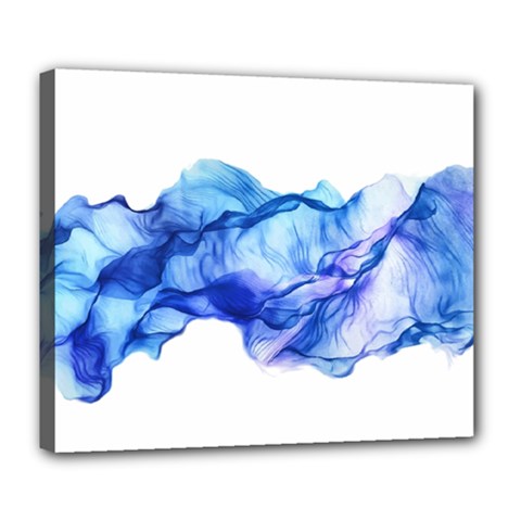 Blue Smoke Deluxe Canvas 24  X 20  (stretched) by goljakoff