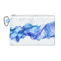 Blue Smoke Canvas Cosmetic Bag (large) by goljakoff