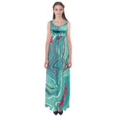 Vector Vivid Marble Pattern 2 Empire Waist Maxi Dress by goljakoff