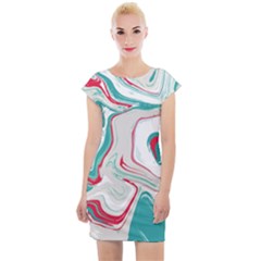 Vector Vivid Marble Pattern 4 Cap Sleeve Bodycon Dress by goljakoff