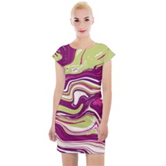 Vector Vivid Marble Pattern 5 Cap Sleeve Bodycon Dress by goljakoff