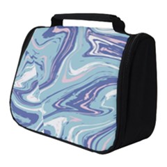 Blue Vivid Marble Pattern 9 Full Print Travel Pouch (small) by goljakoff