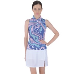 Vector Vivid Marble Pattern 10 Women s Sleeveless Polo Tee by goljakoff