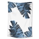 Blue banana leaves Large Tapestry View1