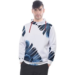 Blue Banana Leaves Men s Pullover Hoodie by goljakoff