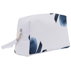 Blue Banana Leaves Wristlet Pouch Bag (large) by goljakoff