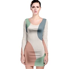 Abstract Shapes  Long Sleeve Bodycon Dress by Sobalvarro