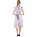 Abstract shapes  Cap Sleeve Front Wrap Midi Dress View2
