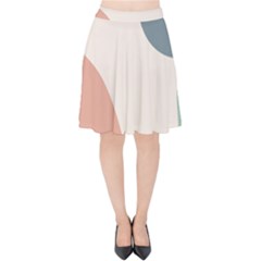 Abstract Shapes  Velvet High Waist Skirt by Sobalvarro