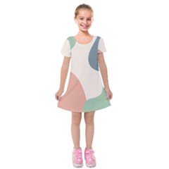 Abstract Shapes  Kids  Short Sleeve Velvet Dress by Sobalvarro