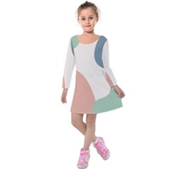 Abstract Shapes  Kids  Long Sleeve Velvet Dress by Sobalvarro