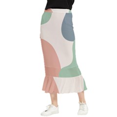 Abstract Shapes  Maxi Fishtail Chiffon Skirt by Sobalvarro